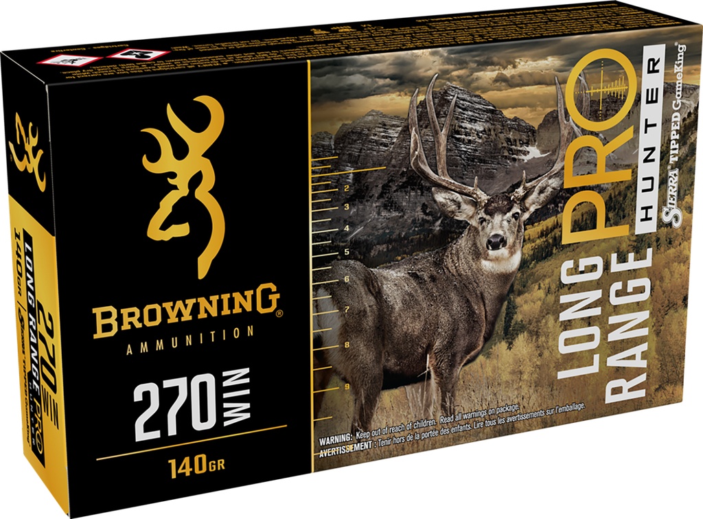 Browning Ammo B192502702 Long Range Pro  270Win 140gr 20 Per Box/10 Case 1