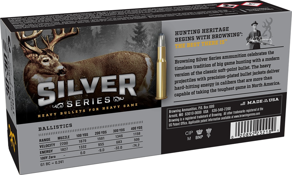 Browning Ammo B192630301  Silver 30-30Win 170gr Plated Soft Point 20 Per Box/10 Case 2