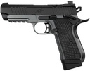 Kimber Mfg.,inc 3100015 KDS9C  9mm 15+1 4.09" KimPro Gray/Black Front and Rear Serrations Stainless Steel Black Crosshatch cut G-10 Grip 2