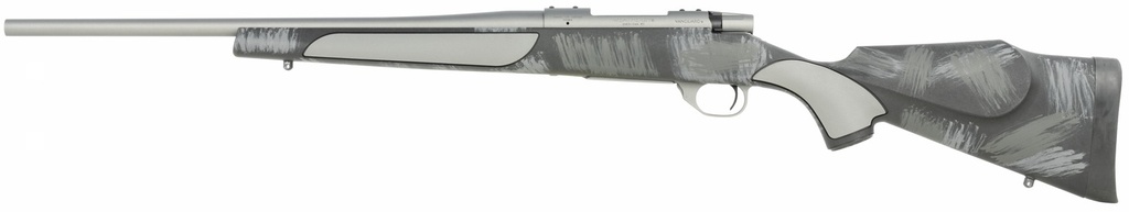 Weatherby VC38223RR4T Vanguard Shadow 223 Rem 5+1 24" Carbon Gray Cerakote Threaded Barrel, Carbon Gray Cerakote Steel Drilled & Tapped Receiver, Black w/Gray & White Accents Monte Carlo Stock 2