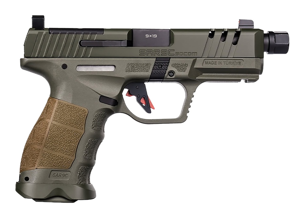 SAR Firearms SAR9 SOCOM COMPACT 9MM ODG 4.5" THREADED BARREL