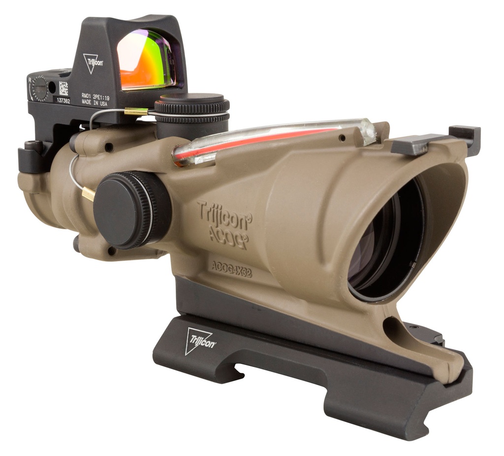 Trijicon ACOG 4X32 ECOS FDE 5.56MM RMR