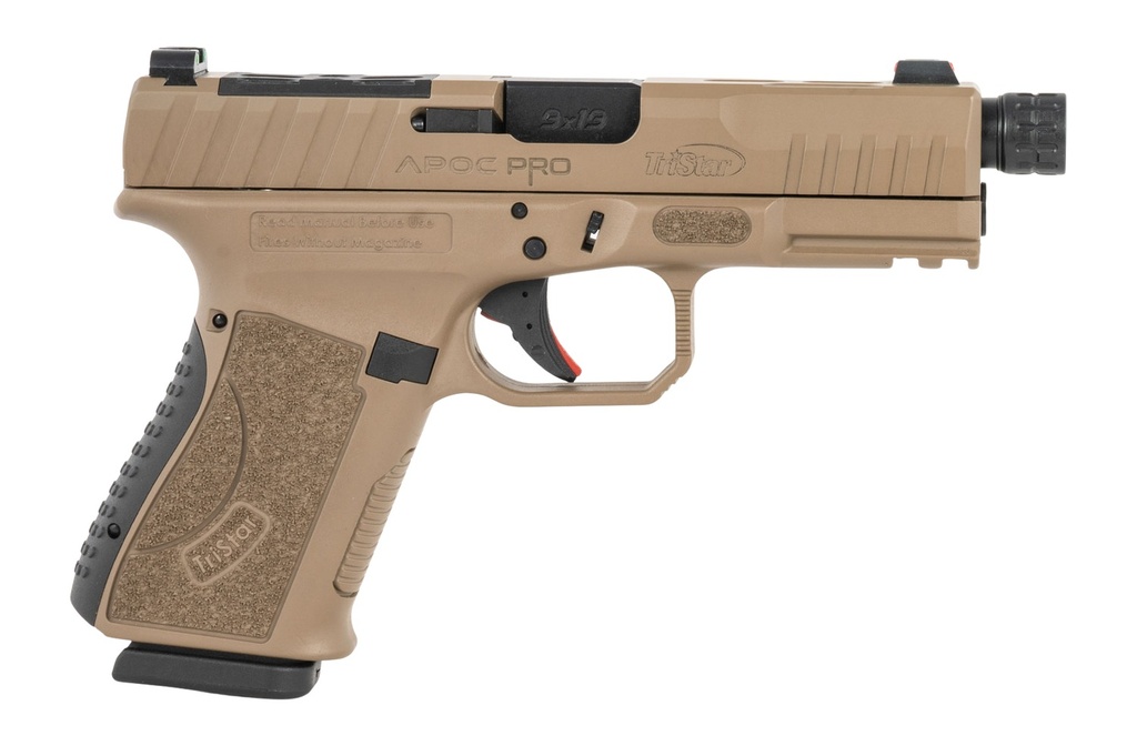 TriStar Sporting Arms APOC PRO SEMI 9MM 15+1 FDE THREADED BARREL