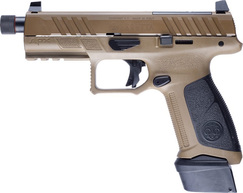 Beretta APX A1 TAC 9MM BLACK/FDE 21+1 THREADED BARREL
