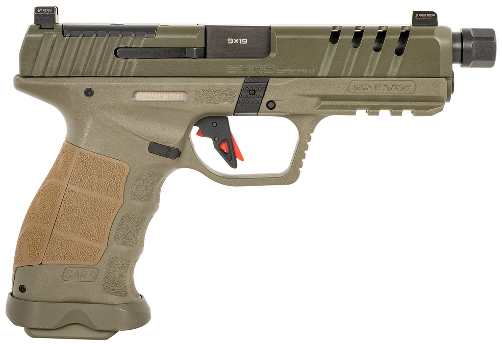 SAR Firearms SAR9 SOCOM 9MM ODG 5.2" THREADED BARREL