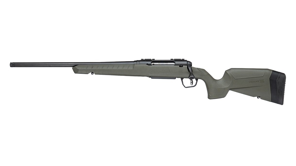 Savage Arms AXIS 2 243WIN BL/GREEN 20" LH THREADED BARREL