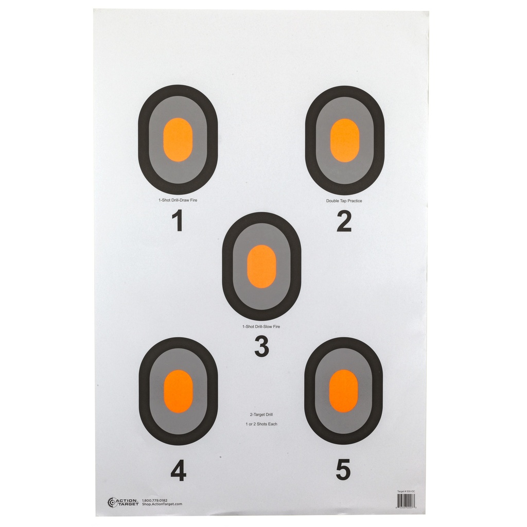 ACTION TGT ORANGE CENTER 5 BLSEYE 100PK