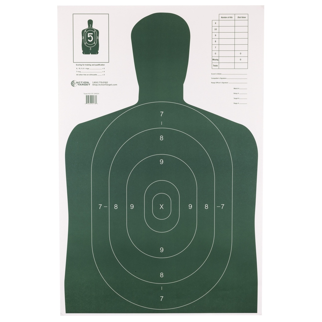 ACTION TGT B27E GREEN 100PK