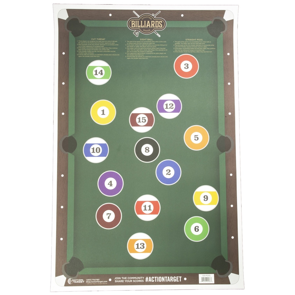 ACTION TGT BILLIARDS 100PK