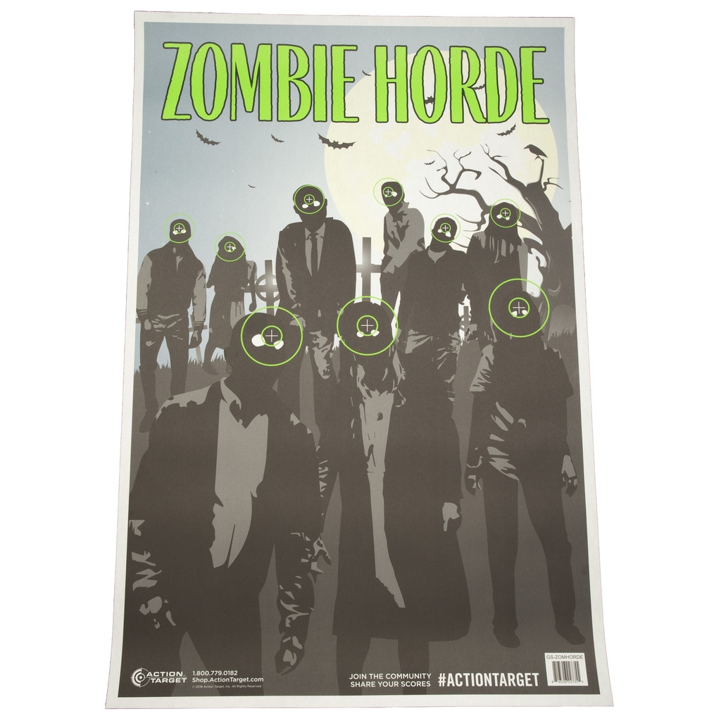 ACTION TGT ZOMBIE HORDE GREEN 100PK