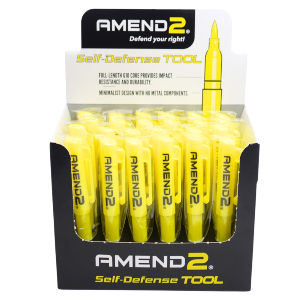 AMEND2 G10 SELF-DEFENSE PEN YELLOW DISP