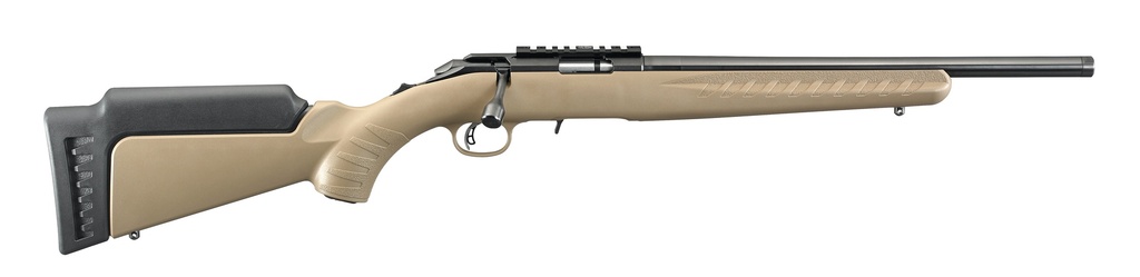 Ruger AMERICAN 22LR FDE/SY 16" THREADED BARREL