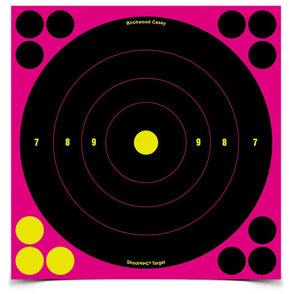 Birchwood Casey B/C SHT-N-C BULLSEYE TGT PINK 6-8"