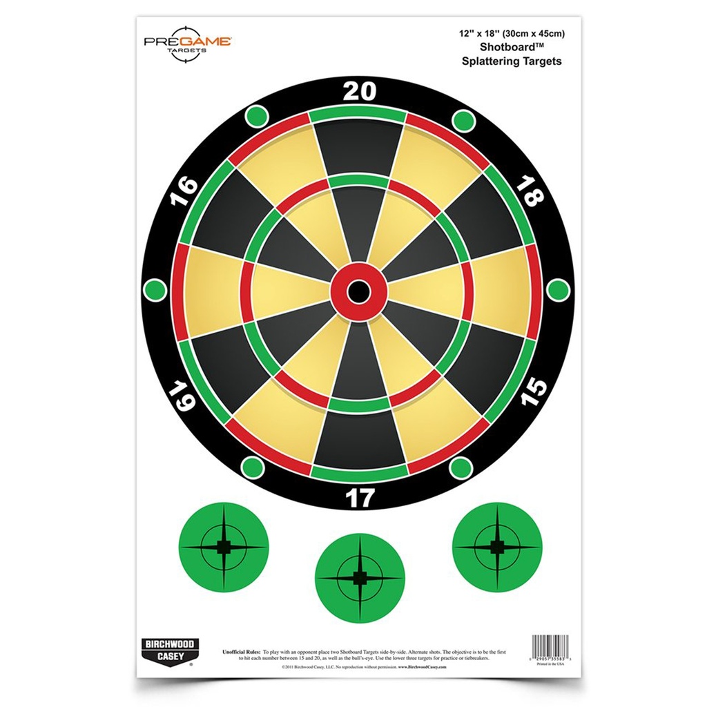 Birchwood Casey B/C PREGAME SHOTBOARD TGT 8-12X18