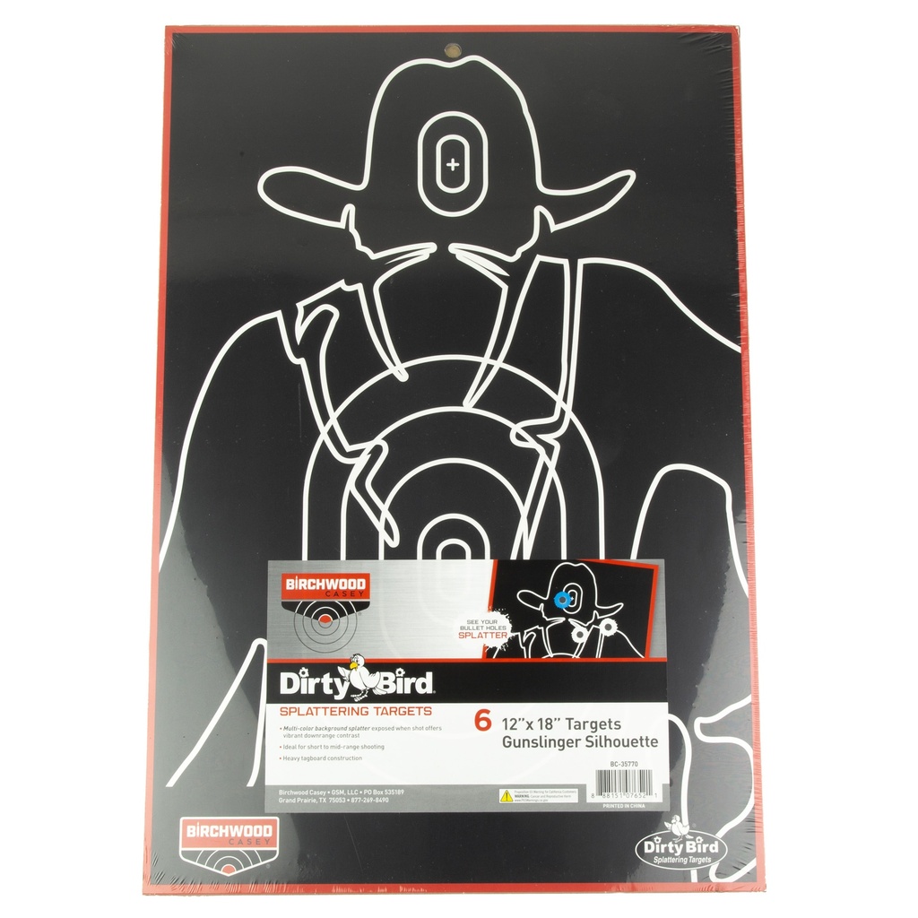 Birchwood Casey B/C DIRTY BIRD GUNSLNGER SIL 6-12X18