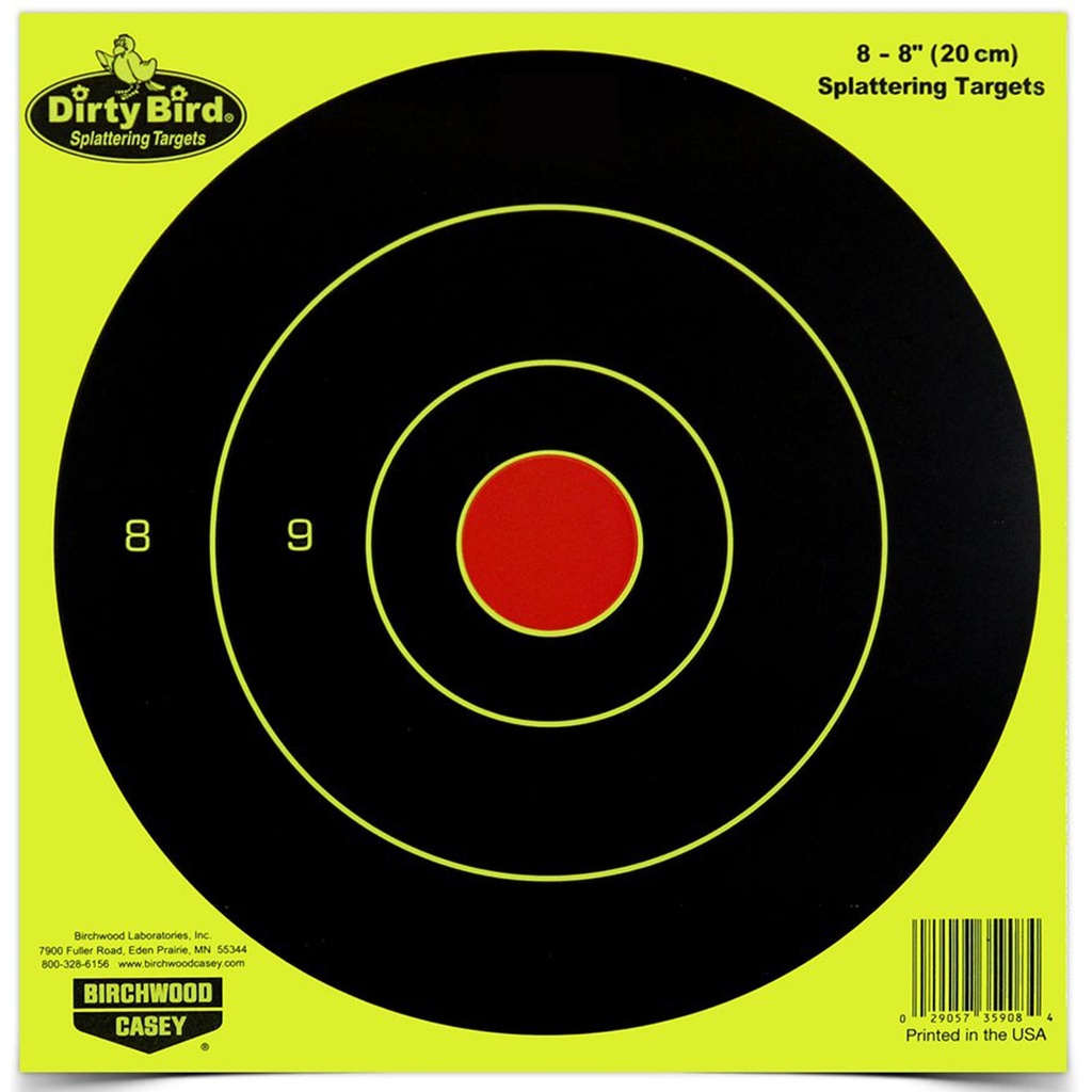Birchwood Casey B/C DIRTY BIRD YELLOW RND TGT 8-8"
