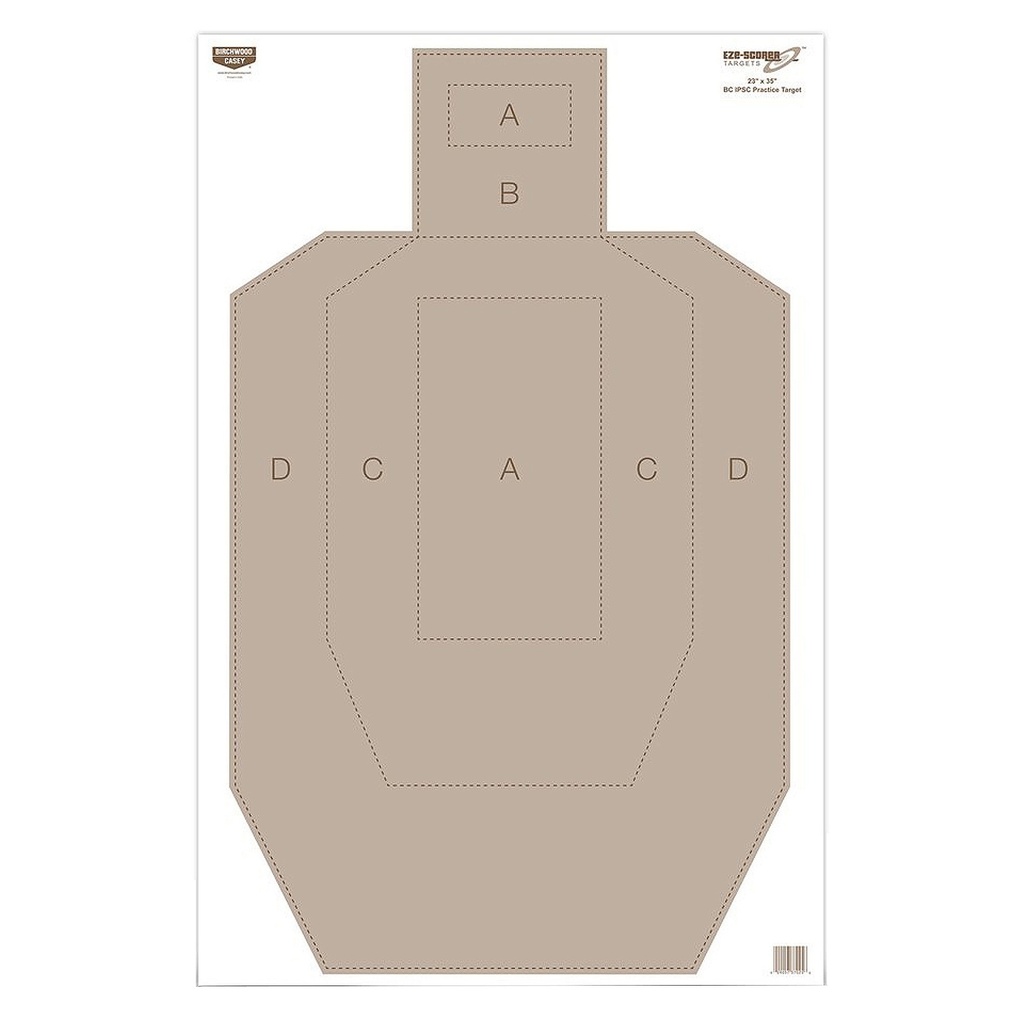 Birchwood Casey B/C EZE-SCORER IPSC TGT 100-23X35