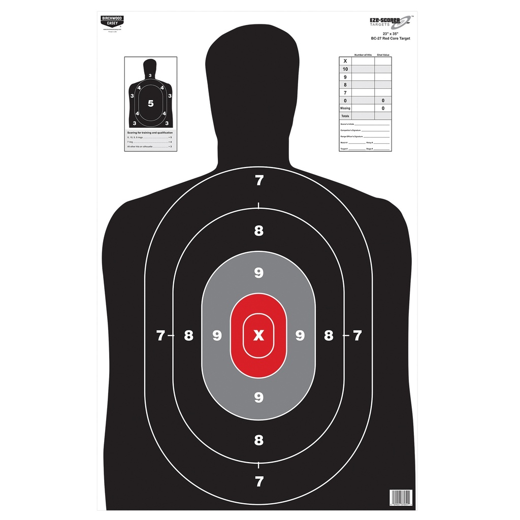 Birchwood Casey B/C EZE-SCORER BC27 RED TGT100-23X35