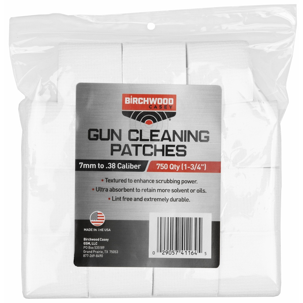 Birchwood Casey B/C PATCHES 1-3/4" 7MM-.38CAL 750PK
