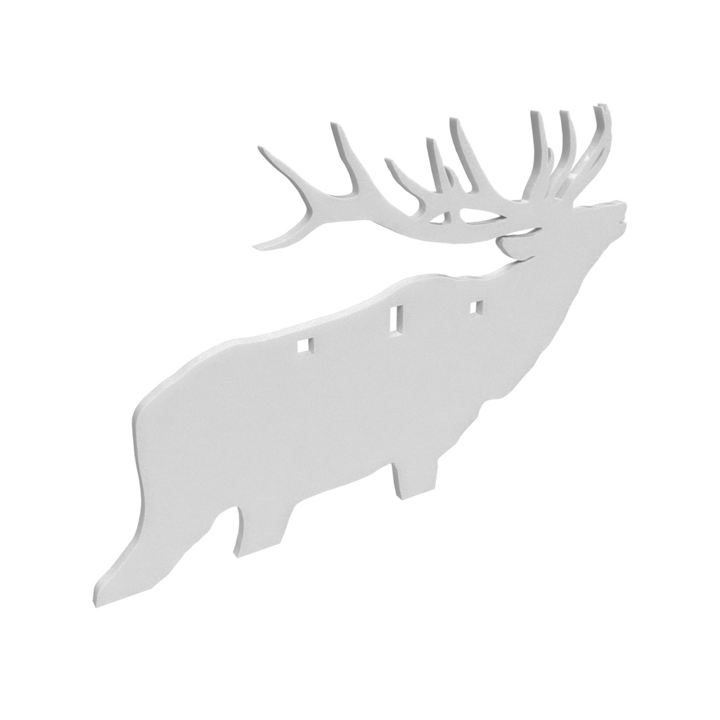 Birchwood Casey B/C AR500 3/8" SILHOUETTE ELK WHITE