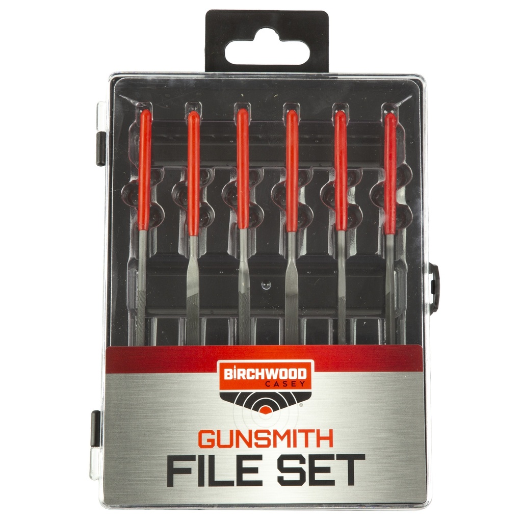 Birchwood Casey B/C GUNSMITHING FILE SET 6PC BLK/RD