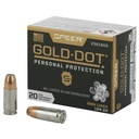 Speer Ammunition SPR GOLD DOT 9MM 124GR HP 20/200