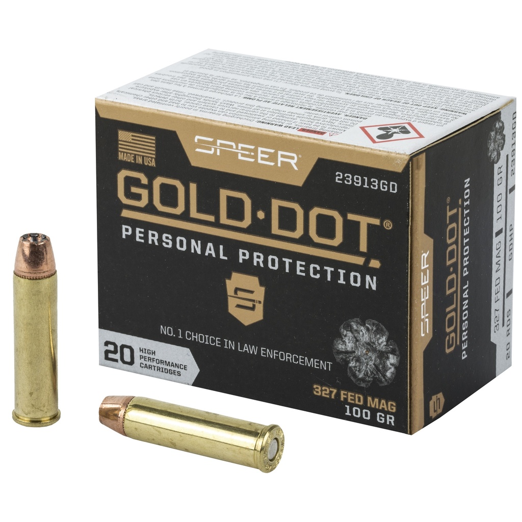 Speer Ammunition SPR GOLD DOT 327FED 100GR HP 20/200
