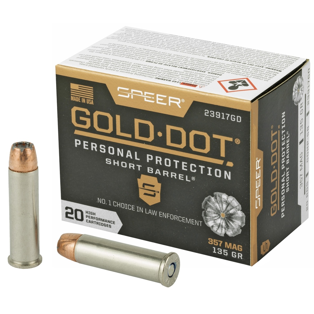 Speer Ammunition SPR GOLD DOT 357MG 135G HP SB 20/200