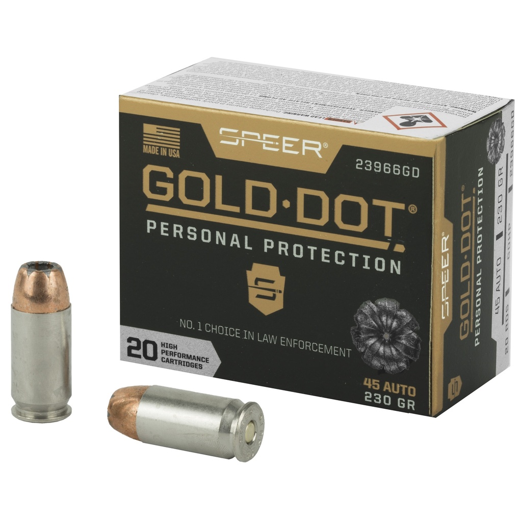 Speer Ammunition SPR GOLD DOT 45ACP 230GR HP 20/200