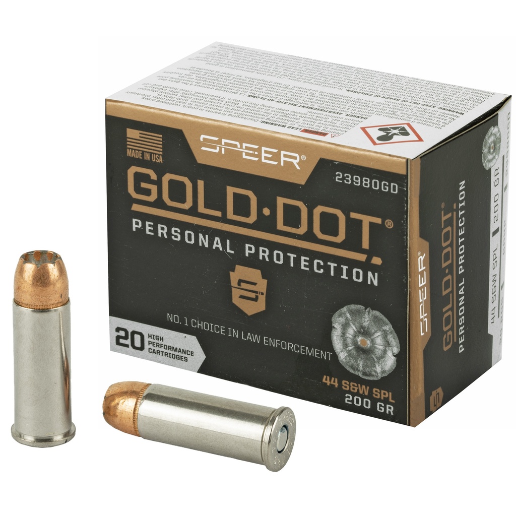 Speer Ammunition SPR GOLD DOT 44SPL 200GR HP 20/200