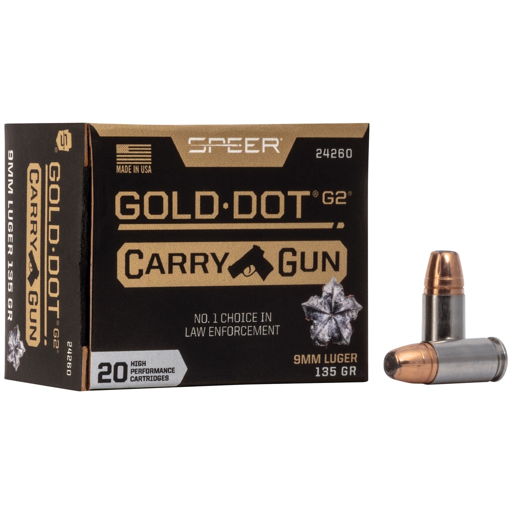 Speer Ammunition SPR GOLD DOT CARRY GUN 9MM 135GR HP