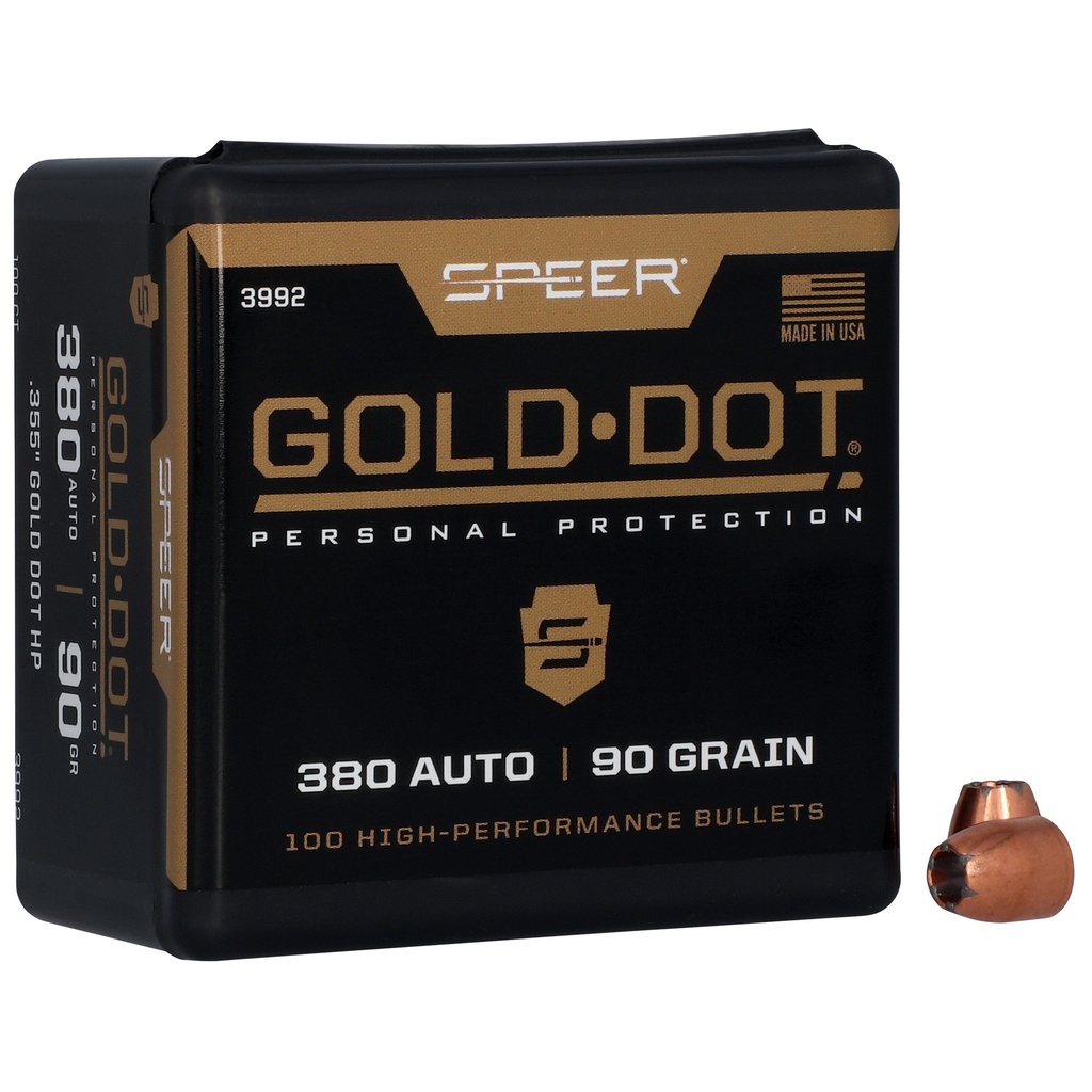 Speer Ammunition SPR GOLD DOT .355 90GR HP 100CT