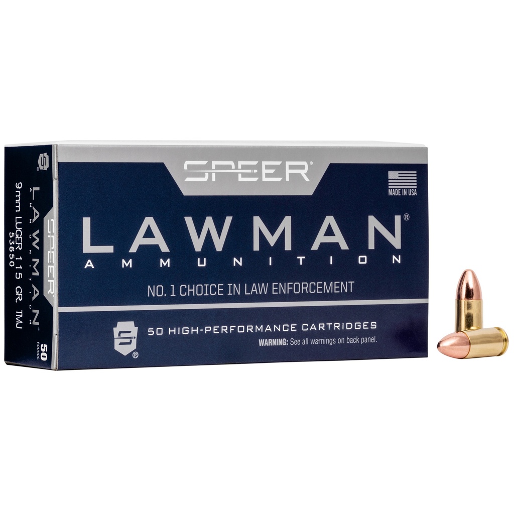 Speer Ammunition SPR LAWMAN 9MM 115GR TMJ 50/1000