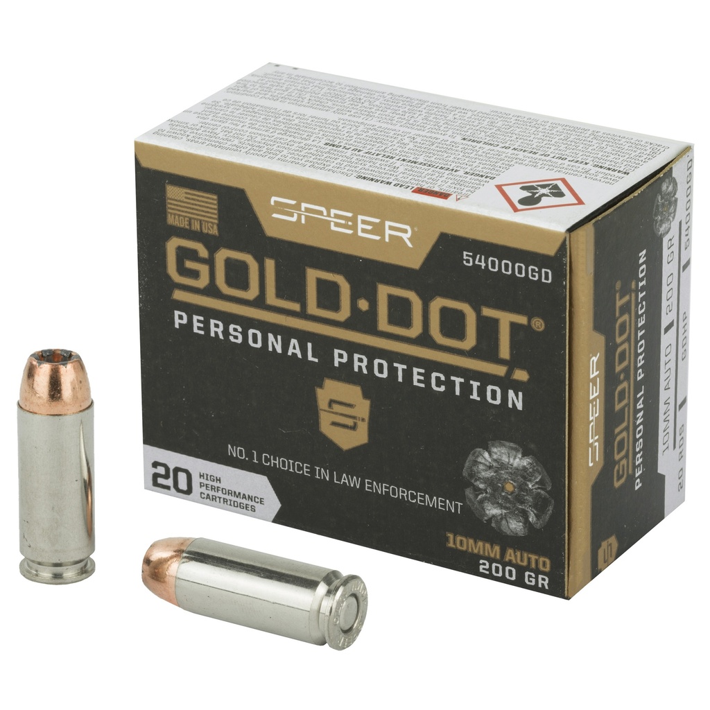 Speer Ammunition SPR GOLD DOT 10MM 200GR HP 20/200