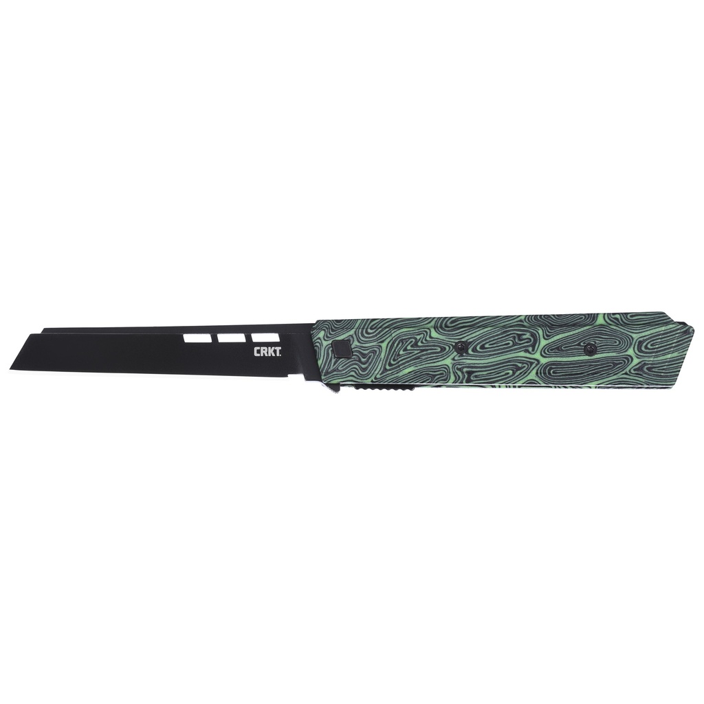 Columbia River Knife & Tool CRKT ZEPHYR 3.22" PLAIN EDGE GRN/WHT