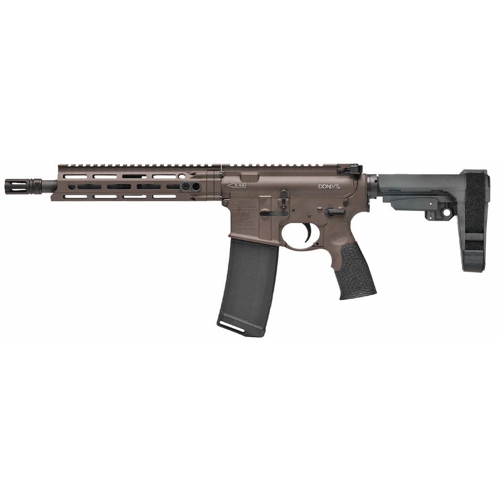 Daniel Defense DD M4PV7 PISTOL 556NATO 32RD BRN PSB
