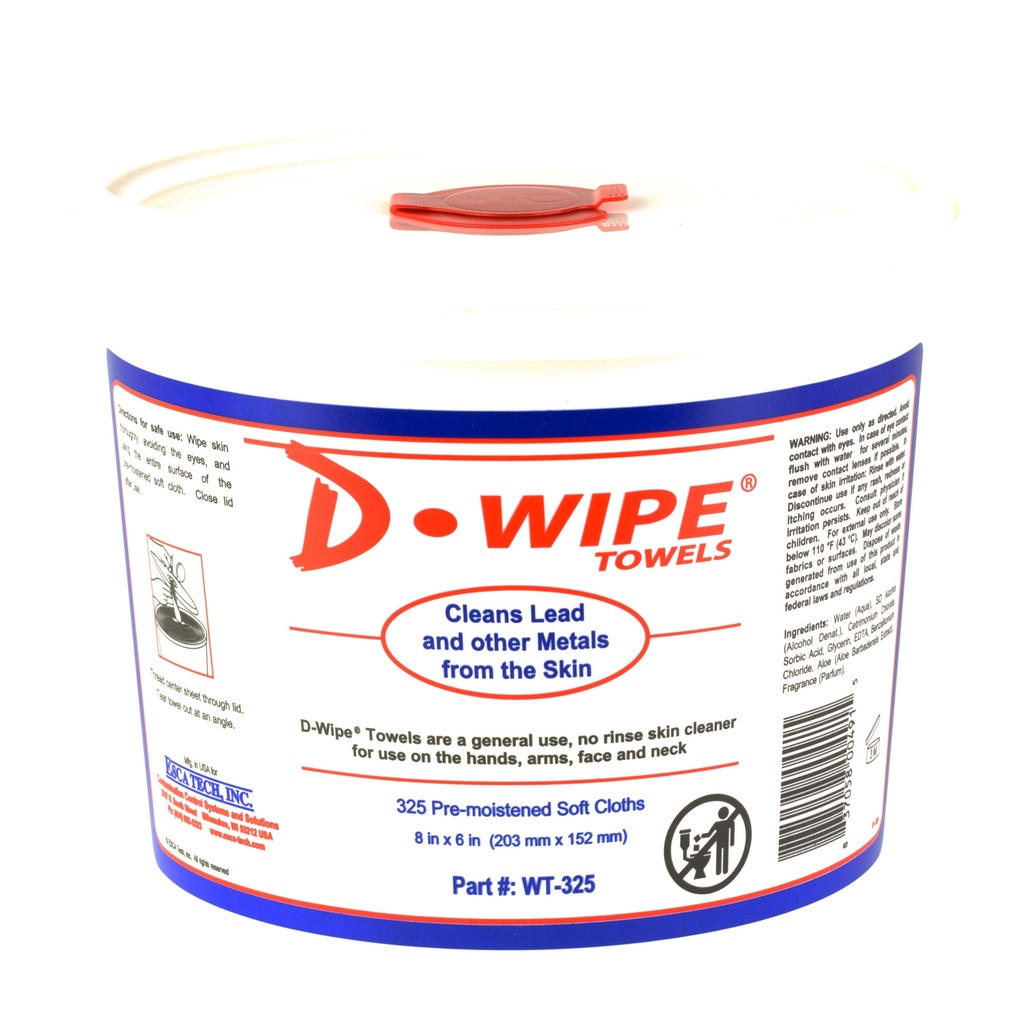 D-Lead D-WIPE TOWELS 2-325 CT TUBS