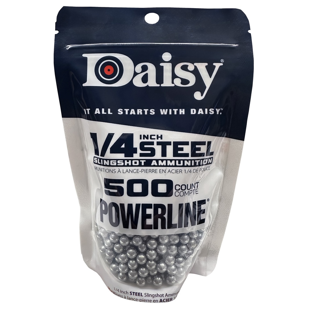 DAISY 1/4" STL SLINGSHOT AMMO 500CT