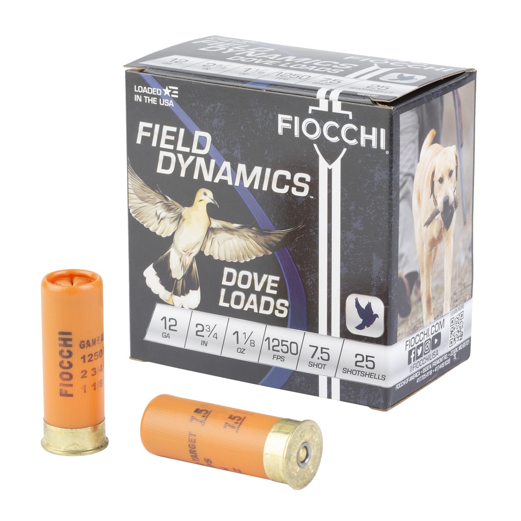 FIOCCHI D&Q 12GA 2.75" #7.5 25/250