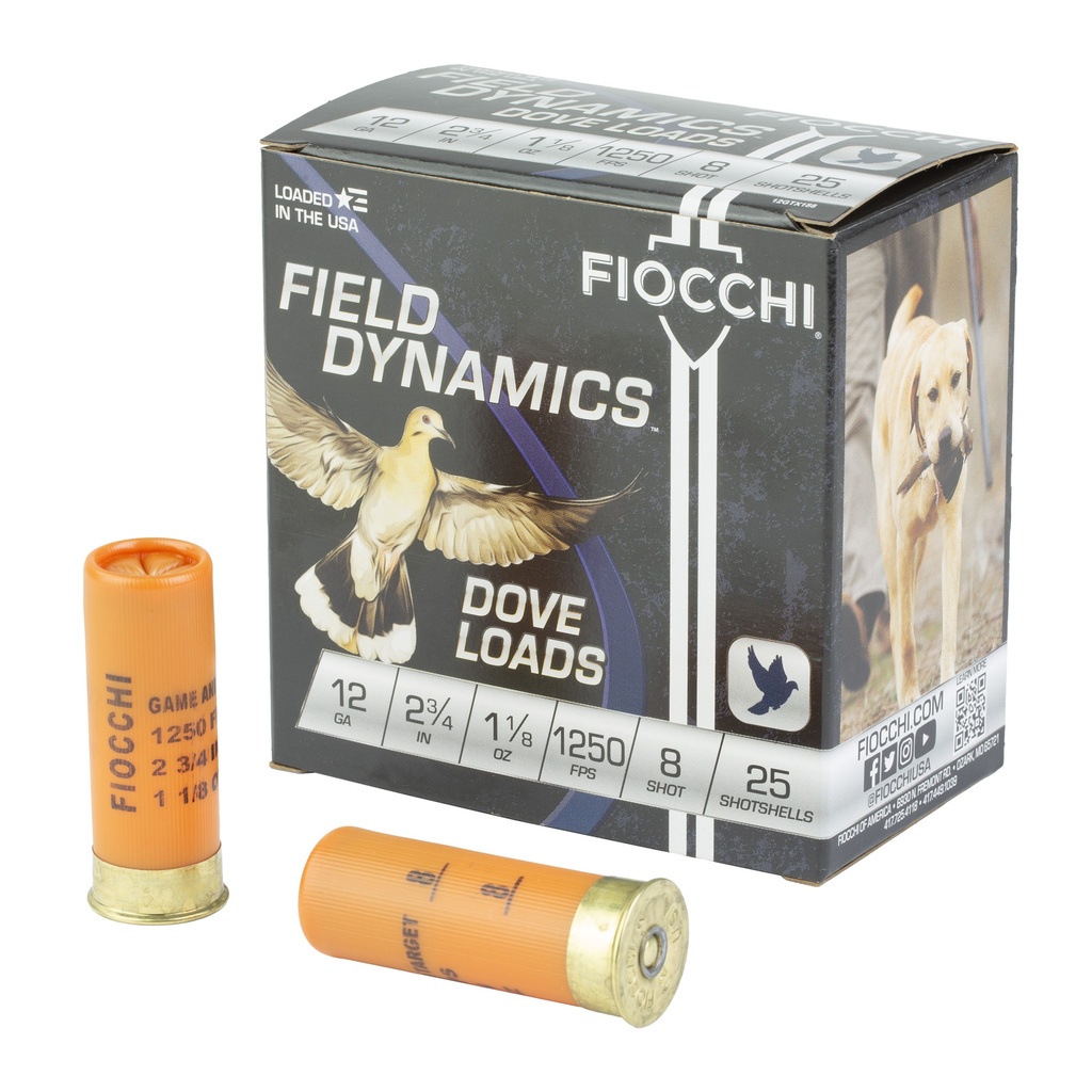 FIOCCHI D&Q 12GA 2.75" #8 25/250