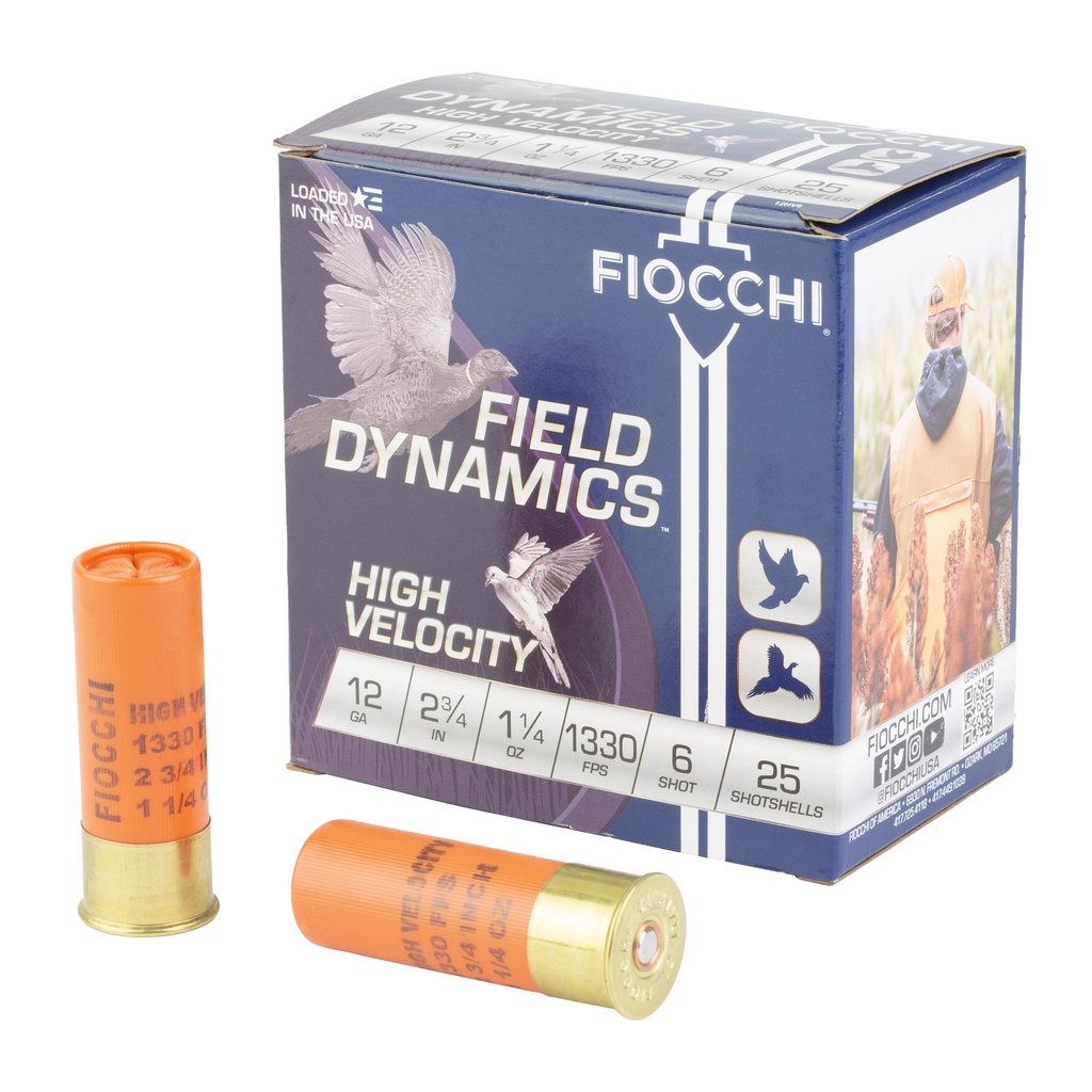 FIOCCHI HV LD 12GA 2.75" #6 25/250