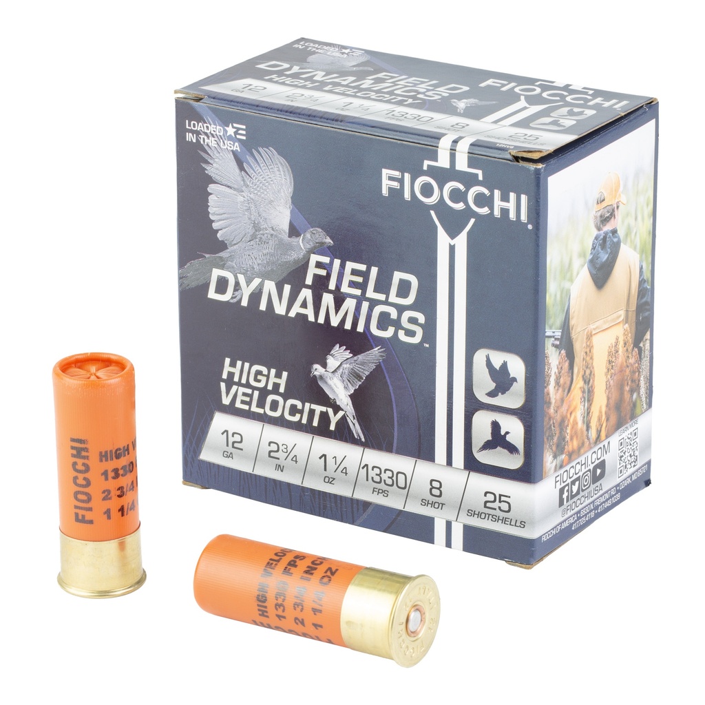 FIOCCHI HV LD 12GA 2.75" #8 25/250