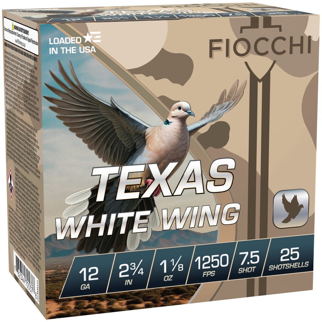 FIOCCHI TX WW 12GA 2.75" 7.5 100/200
