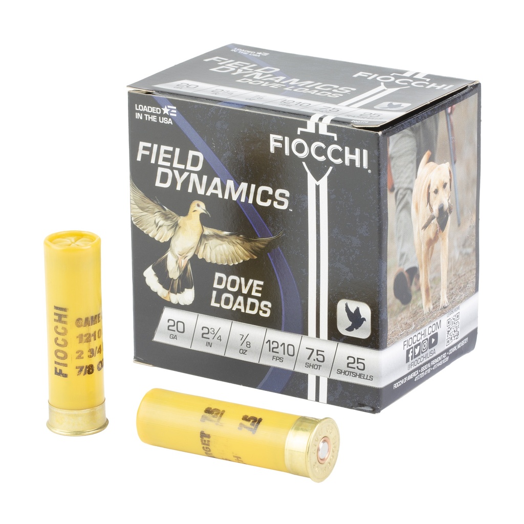 FIOCCHI D&Q 20GA 2.75" #7.5 25/250