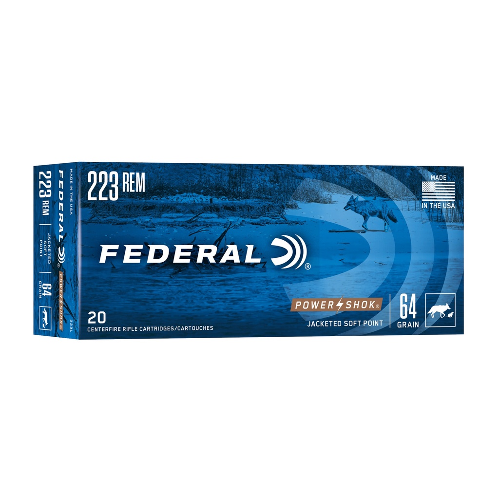 Federal FED PWRSHK 223REM 64 GR SP 20/200