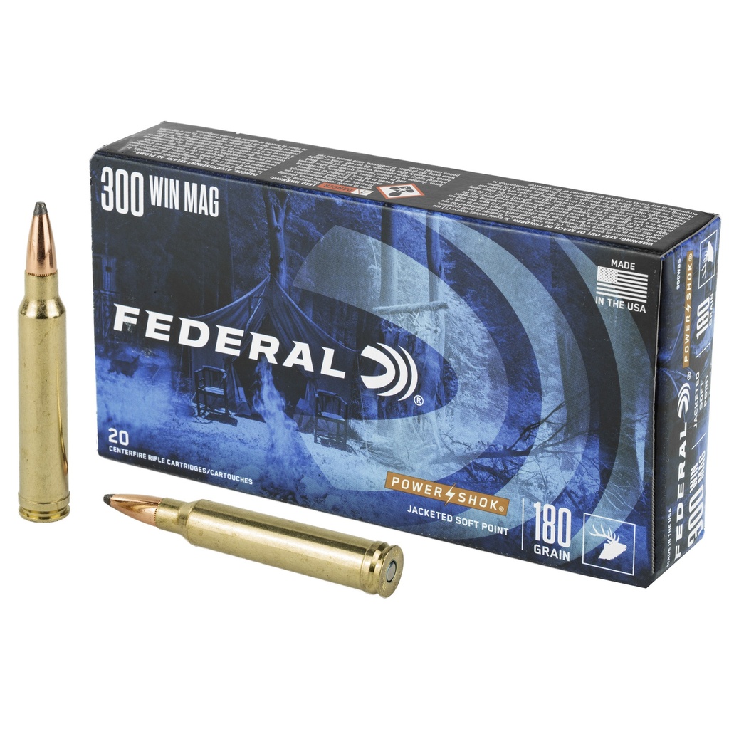 Federal FED PWRSHK 300WIN 180GR SP 20/200