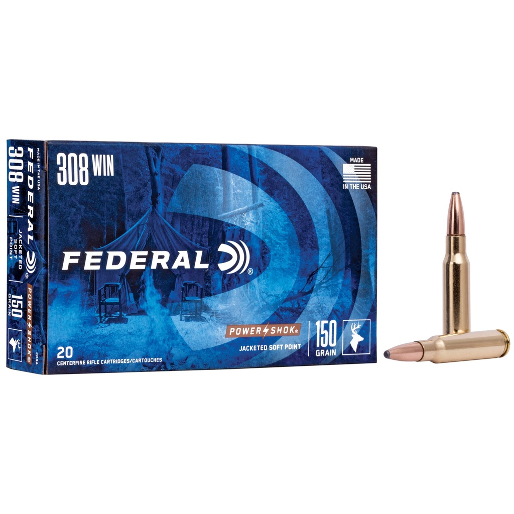 Federal FED PWRSHK 308WN 150GR SP 20/200