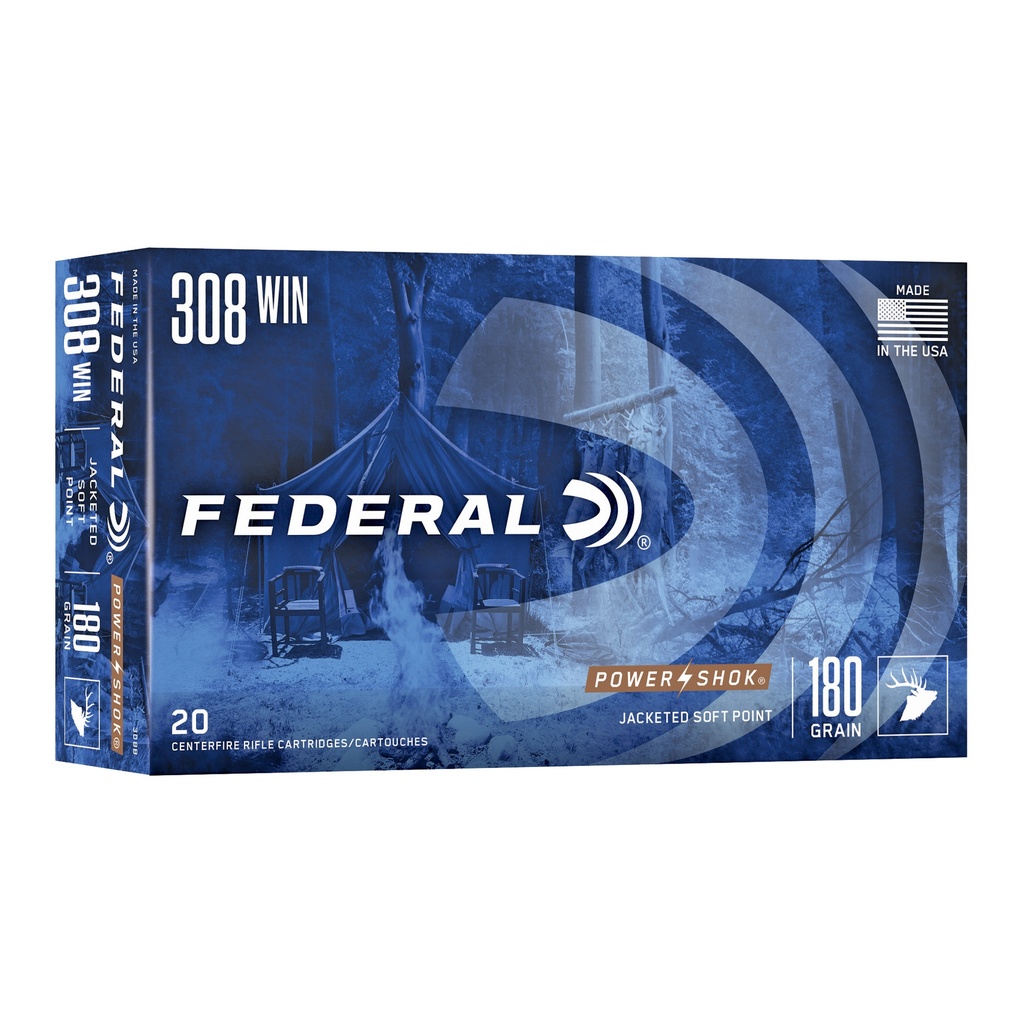 Federal FED PWRSHK 308WN 180GR SP 20/200
