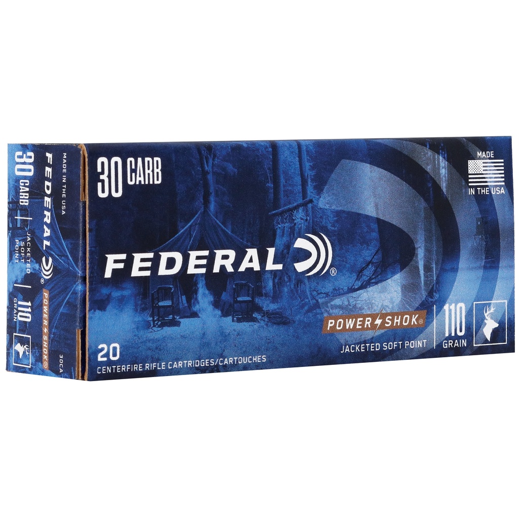 Federal FED PWRSHK 30CARB 110GR SPRN 20/200