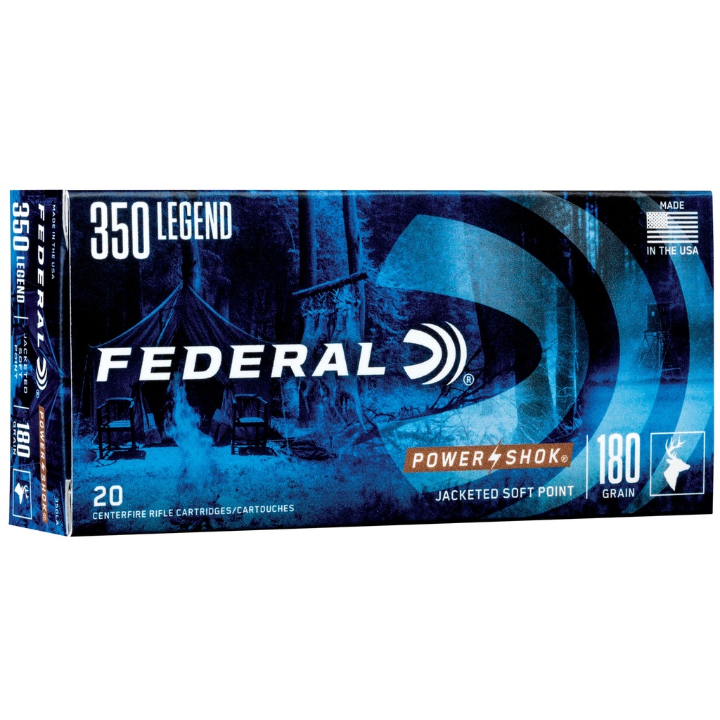 Federal FED PWRSHK 350LEG 180GR SP 20/200